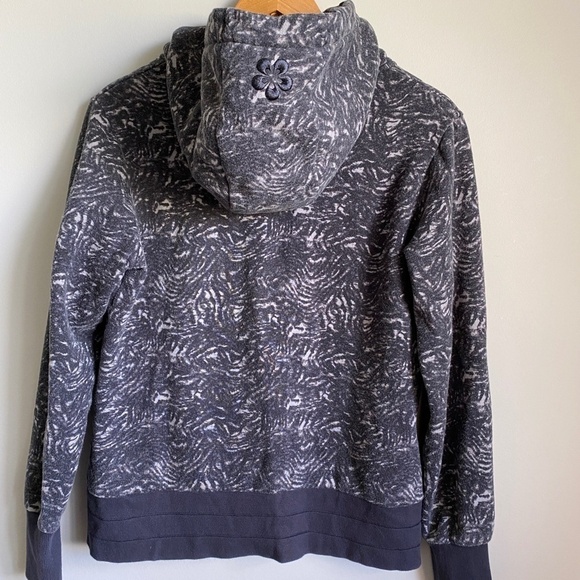 Tuff Athletics Women's Gray Patterned Full Zip Lined Hoodie Jacket Size Medium - Picture 5 of 12